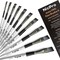 10 PCS Angular Paint Brush Set, Soft Anti-Shedding Nylon Hair Long Handle Angled Paint Brushes, Suitable for Artists and Beginners for Watercolor, Acrylics, Ink, Gouache, Oil, Tempera